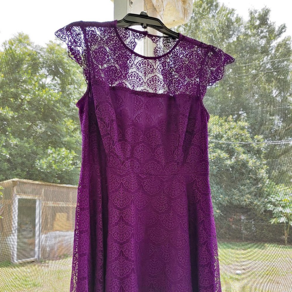 Kensie, cranberry lace cocktail dress